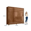 Ver imagem 3 de Guarda Roupa Casal Grande 3 Portas Luxo - Roupeiro Espaçoso