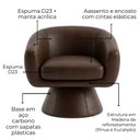 Ver imagem 4 de Poltrona Decorativa Cave Base Giratoria Courino Tcs 721 Moll