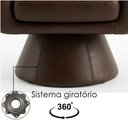 Ver imagem 7 de Poltrona Decorativa Cave Base Giratoria Courino Tcs 721 Moll