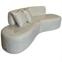 Ver imagem 3 de Sofá Virgínia 3m Estofado Corino Modena Moderno Confortável Luxo