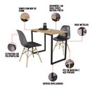 Ver imagem 6 de Mesa de Cozinha Porto Natural 90 cm com 02 Cadeiras Eiffel Preto - D’Rossi