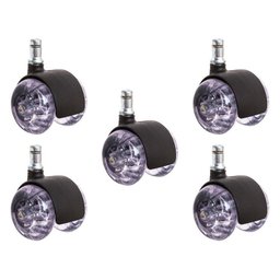 Kit 5 Rodinhas para Cadeira de Escritório Silicone Pino 11mm - 1