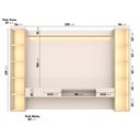 Ver imagem 3 de Painel para TV até 84 Polegadas com LED com Vidro Reflecta 100% MDF 305cmx219cm 2 Cristaleiras Vitoria Regia