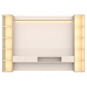 Ver imagem 2 de Painel para TV até 84 Polegadas com LED com Vidro Reflecta 100% MDF 305cmx219cm 2 Cristaleiras Vitoria Regia