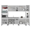 Ver imagem 3 de Cozinha Completa Amara 13 Portas 4 Gavetas com Vidro 40250777 Azul/branco - Politorno