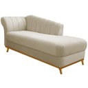 Ver imagem 6 de Kit Diva Recamier Vanessa 160cm Lado Direito e 01 Poltrona Laura Linho Doce Sonho Móveis Bege