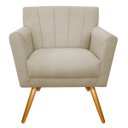 Ver imagem 7 de Kit Diva Recamier Vanessa 160cm Lado Direito e 01 Poltrona Laura Linho Doce Sonho Móveis Bege