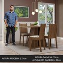 Ver imagem 4 de Conjunto Sala de Jantar Mesa Tampo de Madeira 4 Cadeiras Rustic/lírio Bege Marilyn Madesa