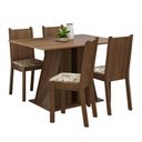 Ver imagem 2 de Conjunto Sala de Jantar Mesa Tampo de Madeira 4 Cadeiras Rustic/lírio Bege Marilyn Madesa