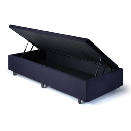 Cama Box Baú Solteirinho Suede 78x188x42cm com Pistão a Gás - 3