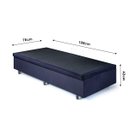 Ver imagem 2 de Cama Box Baú Solteirinho Suede 78x188x42cm com Pistão a Gás