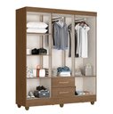 Ver imagem 3 de Roupeiro Lite 6 Portas 2 Gavetas Guarda-roupa Casal - Carvalho Oak