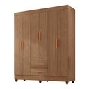 Ver imagem 1 de Roupeiro Lite 6 Portas 2 Gavetas Guarda-roupa Casal - Carvalho Oak