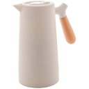 Ver imagem 1 de Garrafa Térmica Nórdica com Alça de Madeira 1L Branco