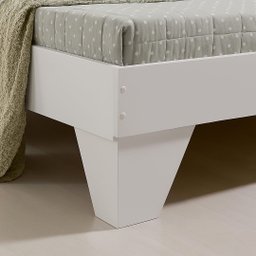 Cama Casal Slim com Peseira Baixa 7003 Branco Fosco - 3