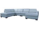 Ver imagem 2 de Sofá de Couro N.y. 6 Lugares Light Blue 4,18 M - Mempra