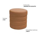 Ver imagem 3 de Puff Decorativo Redondo Mid Bouclé Terracota - Nexta Casa