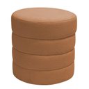 Ver imagem 1 de Puff Decorativo Redondo Mid Bouclé Terracota - Nexta Casa