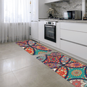 Ver imagem 1 de Kit Tapete de Cozinha 2 Peças Mandalas Coloridas