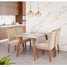 Conjunto Sala de Jantar com Mesa 130cm e 4 Cadeiras Paola  - 1