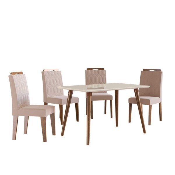 Conjunto Sala de Jantar com Mesa 130cm e 4 Cadeiras Paola Cimol - 2