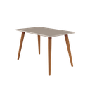 Ver imagem 2 de Conjunto Sala de Jantar com Mesa 130cm e 4 Cadeiras Paola Marrom/Madeira/Off White/Nature/Nude