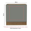 Ver imagem 7 de Balcão para Forno de Embutir 80 X 60 Cm sem Tampo Rustic/cinza Agata Madesa Rustic/cinza