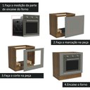 Ver mais imagens de Balcão para Forno de Embutir 80 X 60 Cm sem Tampo Rustic/cinza Agata Madesa Rustic/cinza