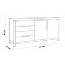 Ver imagem 6 de Aparador Buffet para Sala de Jantar 2 Portas 4 Gavetas 165cm Madeira Maciça Dunia F06 Rústico Escuro
