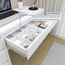 Ver imagem 4 de Escrivaninha Berlim 5 Gavetas 100% MDF 136cm Yescasa