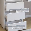 Ver imagem 7 de Escrivaninha Berlim 5 Gavetas 100% MDF 136cm Yescasa