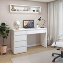 Ver imagem 1 de Escrivaninha Berlim 5 Gavetas 100% MDF 136cm Yescasa