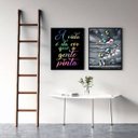 Ver imagem 2 de Kit 2 Quadros a Vida Tem a Cor que a Gente Pinta 33x24cm - com Vidro:madeira Branca