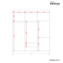 Ver imagem 4 de Guarda Roupa Âmbar Solteiro 6 Portas com Espelho Albatroz