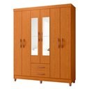 Ver imagem 1 de Guarda Roupa Âmbar Solteiro 6 Portas com Espelho Albatroz