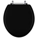 Ver imagem 1 de Assento Sanitário Convencional Oval Ebano (preto) para Bacia Deca