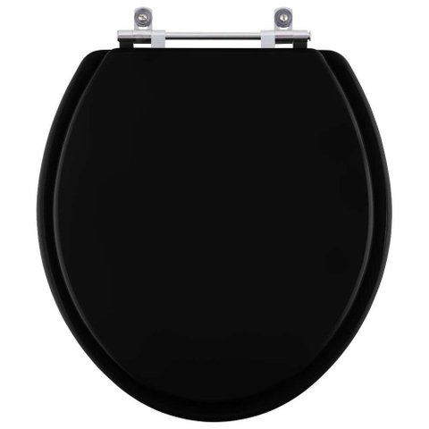Assento Sanitário Convencional Oval Ebano (preto) para Bacia Deca
