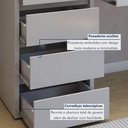 Ver imagem 7 de Escrivaninha 100% Berlim 5 Gavetas 136cm Yescasa Off White