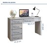 Escrivaninha 5 Gavetas 100% MDF Berlim Yescasa - 12
