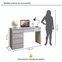 Ver imagem 5 de Escrivaninha 5 Gavetas 100% MDF Berlim Yescasa