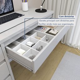 Escrivaninha 5 Gavetas 100% MDF Berlim Yescasa - 4