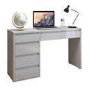 Ver imagem 2 de Escrivaninha Mesa de Escritório Penteadeira 100% MDF 136cm Berlim Yescasa Off White