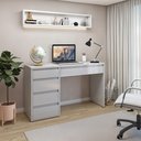 Ver imagem 1 de Escrivaninha 100% Berlim 5 Gavetas 136cm Yescasa Off White