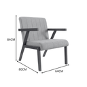 Ver imagem 4 de Conjunto 2 Poltronas Serena Linho Premium para Sala de Estar Recepção Sala de Espera Madeira:chumbo