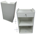 Ver imagem 3 de Balcão Box para Loja Atendimento Caixa Com Gaveta e Prateleira 60cm Com Suporte para Computador Note