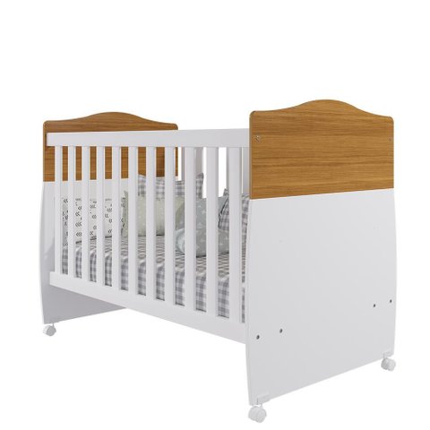 Berço Mini Cama Conforto Nature/branco - Permóbili Baby