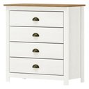 Ver imagem 5 de Cômoda para Quarto Closet 4 Gavetas Madeira Maciça Mazzaro F06 Branco Freijó - Lyam Decor