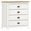 Ver imagem 1 de Cômoda para Quarto Closet 4 Gavetas Madeira Maciça Mazzaro F06 Branco Freijó - Lyam Decor