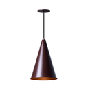 Ver imagem 1 de Lustre Pendentes Cone Alumínio Decoração Cor: Marrom