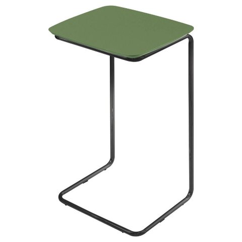 Mesa de Apoio Slim Verde em Metal Preto